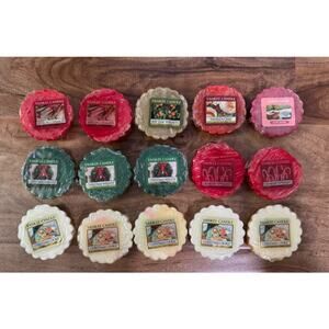 Yankee Candle Wax Melts-Christmas Holiday Rare Variety Retired Scents- Lot of 15